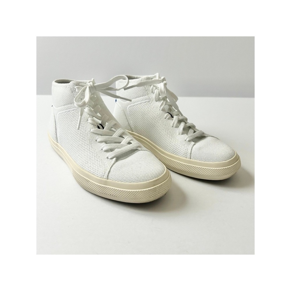 Rothy's Women's The High Top Sneakers Bright White Lace Up Washable Size 8.5